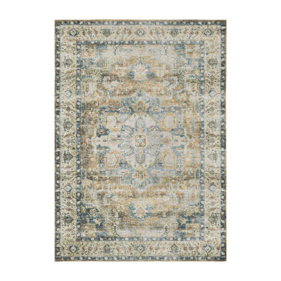 Covington Home Chelsea Vintage Center Medallion Washable Indoor Rectangular Area Rug