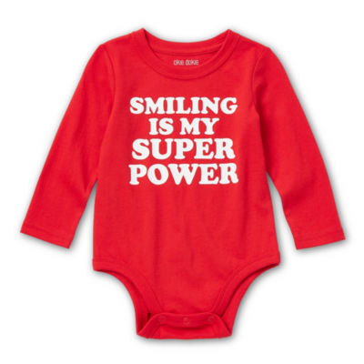 Okie Dokie Baby Boys Crew Neck Long Sleeve Bodysuit