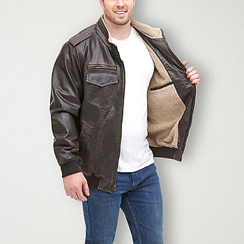 Levi's® Faux Leather Bomber Jacket Big and Tall, Color: Dark Brown -  JCPenney