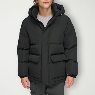Levi's Mens Hooded Sherpa Lined Water Resistant Heavyweight Puffer