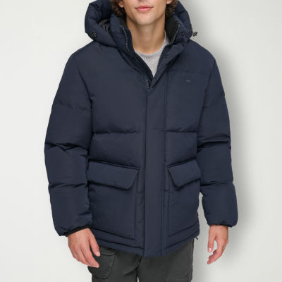 Levi's Mens Hooded Sherpa Lined Water Resistant Heavyweight Puffer
