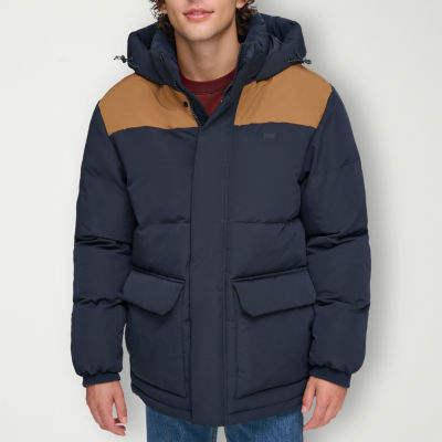 Levi's Mens Hooded Sherpa Lined Water Resistant Heavyweight Puffer