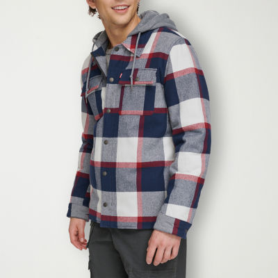 Levi's® Men's Hooded Plaid Shirt Jacket