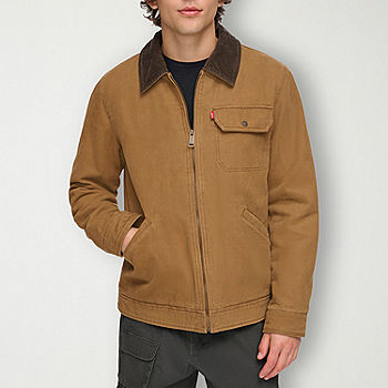 Levi's® Mens Water Resistant Wind Resistant Lightweight Cotton Canvas Depot  Jacket With Cord Collar, Color: Worker Brown - JCPenney