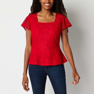 Short sleeve cheap peplum tee