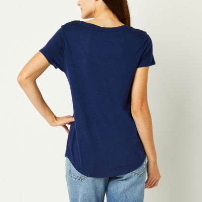 a.n.a Womens Scoop Neck Short Sleeve T-Shirt