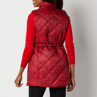 Water-repellent quilted vest with hood - Women