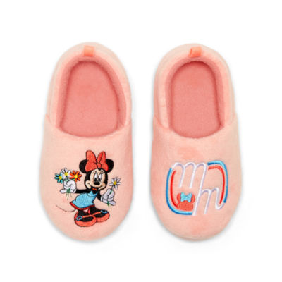 Disney Collection Girls Minnie Mouse Slip-On Slippers