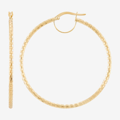 Made in Italy 10K Gold 44mm Round Hoop Earrings