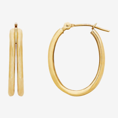 14K Gold 20mm Round Hoop Earrings