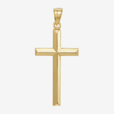 Womens 14K Gold Cross Pendant