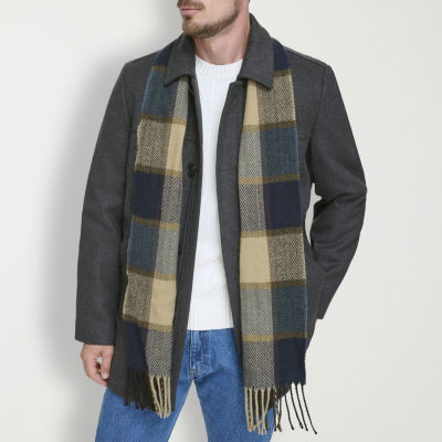 Dockers Mens Midweight Wool Blend Scarf Coat | Hawthorn Mall