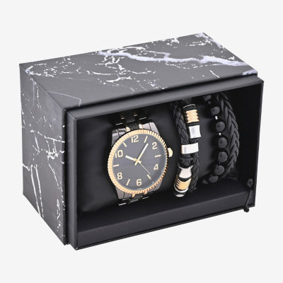 Mens Two Tone 4-pc. Watch Boxed Set Mac8081jc