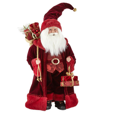 North Pole Trading Co. 18in Bold Red Santa Figurine