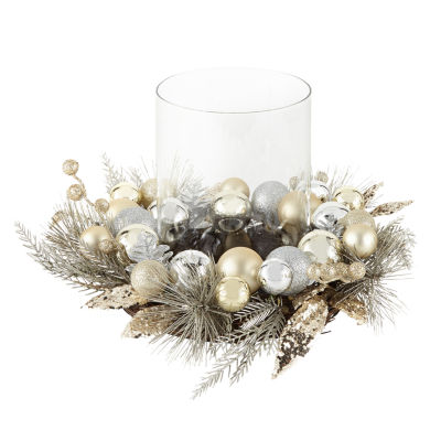 North Pole Trading Co. Hurricane Centerpiece Christmas Tabletop Decor