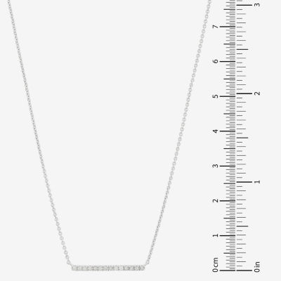 1/5 CT. T.W. Natural White Diamond Sterling Silver Bar 2-pc. Jewelry Set