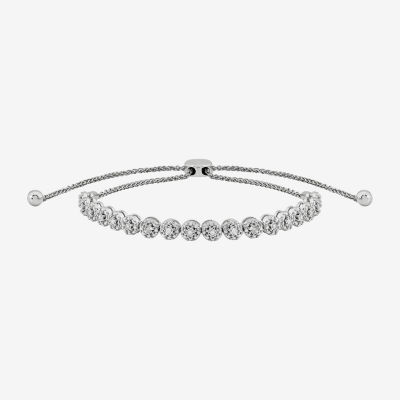 Limited Quantities! Womens 1/ CT. T.W. Natural White Diamond Sterling Silver Bolo Bracelet