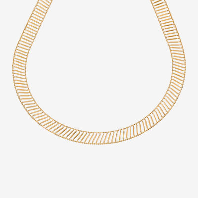 Womens 18 Inch 10K Gold Link Necklace