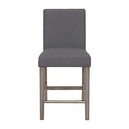 Laura Counter Height Upholstered Bar Stool, One Size, Gray