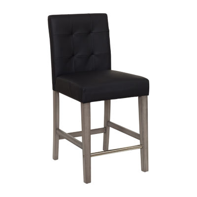 Leila Counter Height Upholstered Tufted Bar Stool