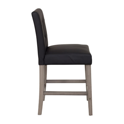 Leila Counter Height Upholstered Tufted Bar Stool