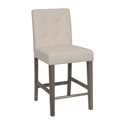 Leila Counter Height Upholstered Tufted Bar Stool