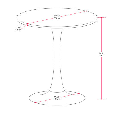 Ivo Round Wood-Top Dining Table