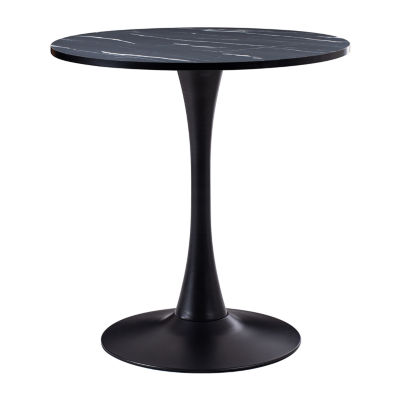 Ivo Round Wood-Top Dining Table