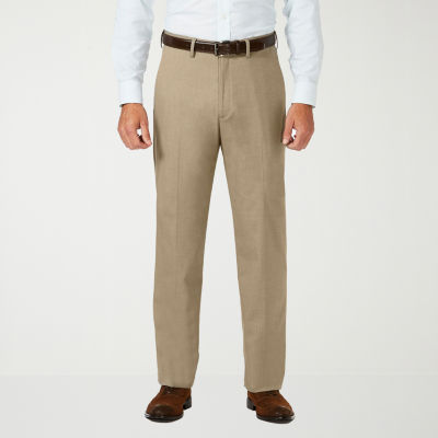 Haggar JMH Sharkskin Mens Classic Fit Dress Flat Front Pant
