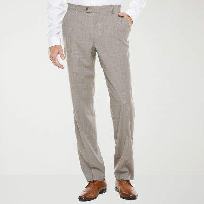 Stafford Signature Mens Stretch Fabric Classic Fit Flat Front Suit Pants