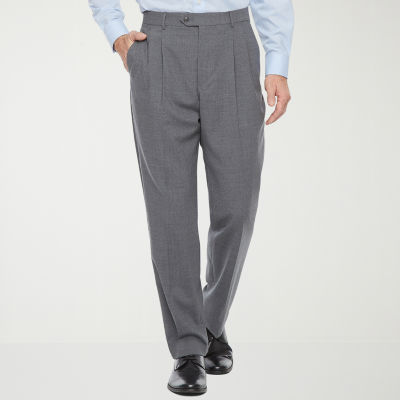 Stafford Signature Smart Wool Mens Stretch Fabric Classic Fit Pleated Front Suit Pants