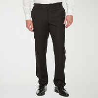 Van Heusen Cool Flex Mens Stretch Fabric Slim Fit Flat Front Suit Pants, 36 29, Black