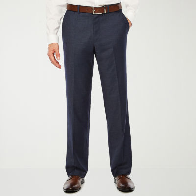 J. Ferrar Mens Geometric Stretch Slim Fit Suit Pants - Slim