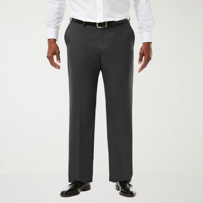 Haggar JMH Premium Stretch Sharkskin Mens Big Stretch Fabric Classic Fit Flat Front Suit Pant