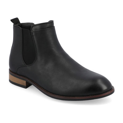 Vance Co Mens Landon Stacked Heel Chelsea Boots