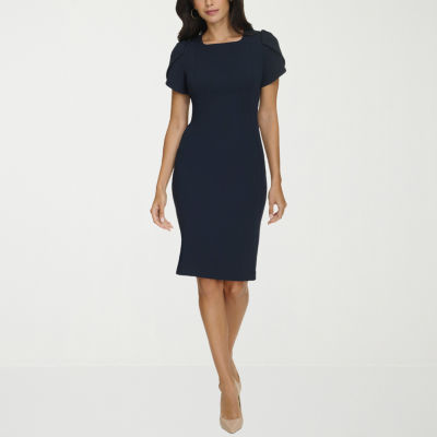 Marc New York Womens Short Sleeve Sheath Dress