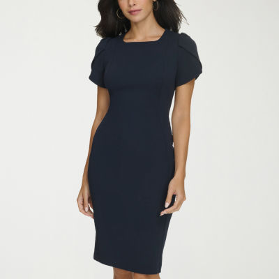 Marc New York Womens Short Sleeve Sheath Dress