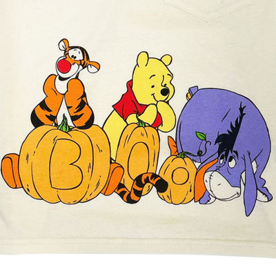 Disney Collection Little & Big Girls Crew Neck Short Sleeve Halloween Winnie The Pooh Graphic T-Shirt