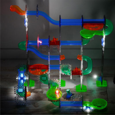 Discovery Mindblown Light-Up Marble Run Construction Set Toy