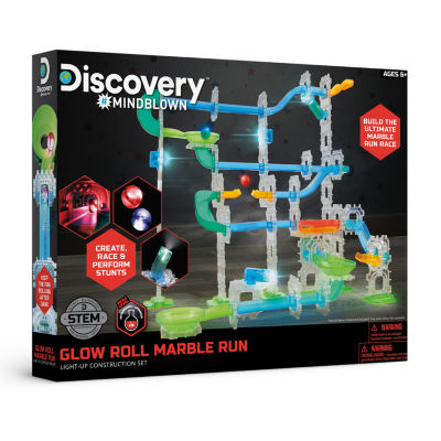 Discovery Mindblown Light-Up Marble Run Construction Set Toy