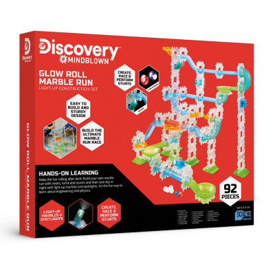 Discovery Mindblown Light-Up Marble Run Construction Set Toy