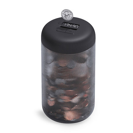 Sharper Image Digital Coin Counting Jar, One Size, Black