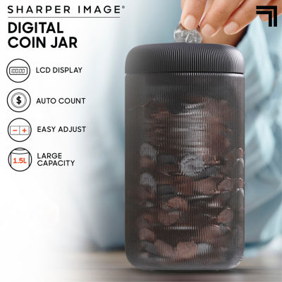 Sharper Image Digital Coin Counting Jar