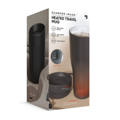 Sharper Image Auto Mug With 360 Popup Lid