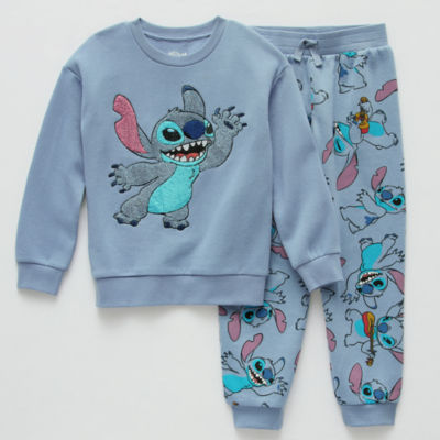 Disney Collection Little & Big Boys 2-pc. Fleece Lilo & Stitch Pant Set