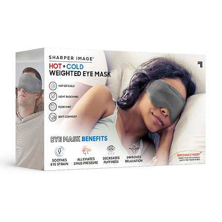 Sharper Image Hot + Cold Weighted 2-pc. Eye Mask, One Size, Gray