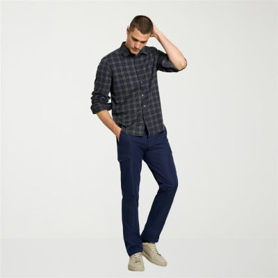 Van Heusen Performance Mens Long Sleeve Slim Fit Button-Down Shirt