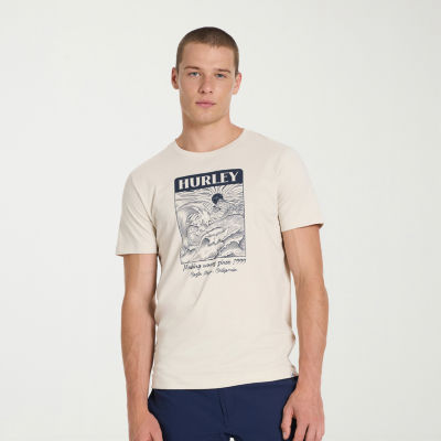 Hurley Mens Crew Neck Short Sleeve Regular Fit Graphic T-Shirt