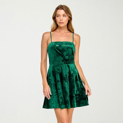 Trixxi Womens Juniors Sleeveless Fit + Flare Dress