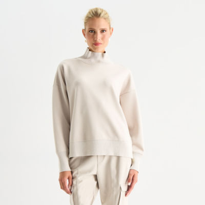 Stylus Womens Long Sleeve Mock Neck Top